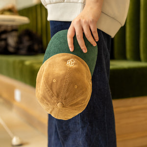 Corduroy Cap – Green & Khaki