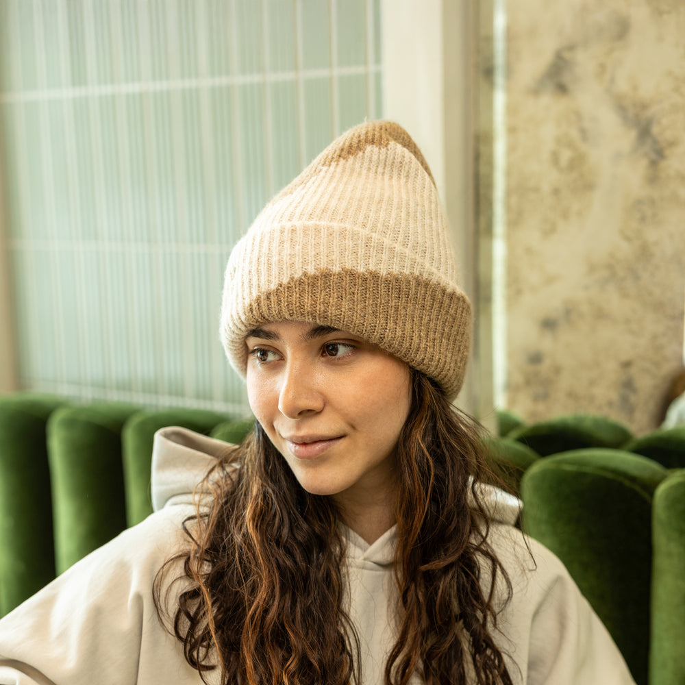 Beige Cafe X Bica Icon Beanie