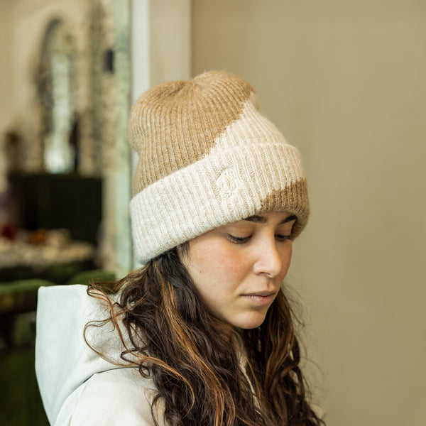 Beige Cafe X Bica Icon Beanie